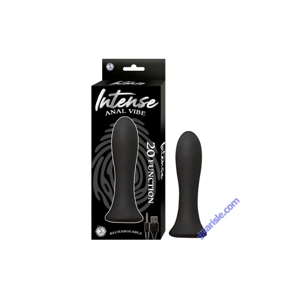 Nasstoys Intense Anal Vibrator Rechargeable Waterproof Silicone Black