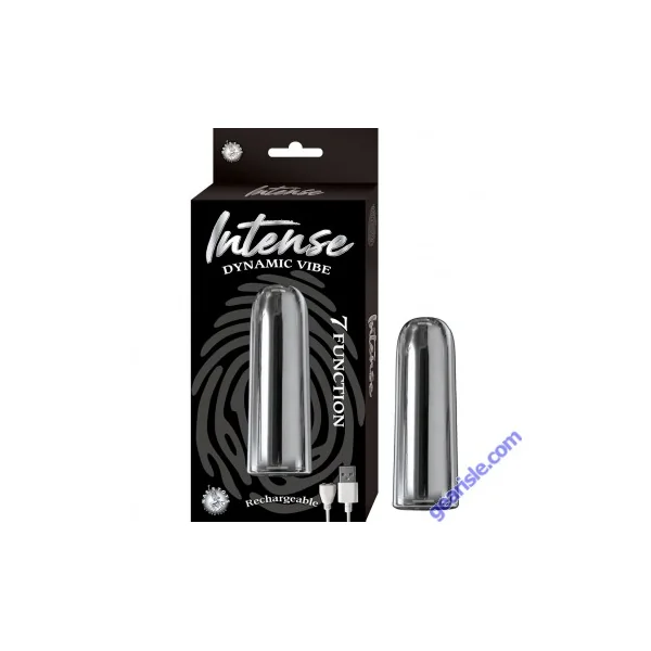 Nasstoys Intense Dynamic 7 Function Bullet Vibrator Silver Waterproof