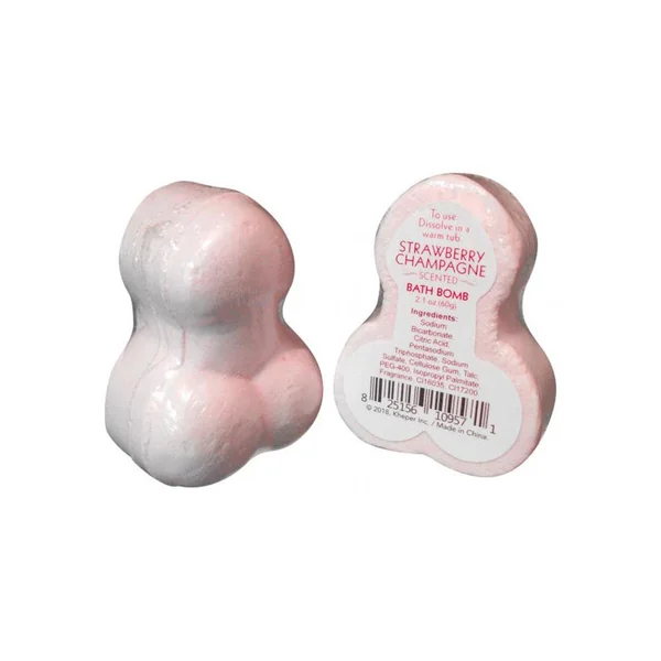 Naughty Bath Bomb Strawberry Champagne Scented Pink 2.1 Ounce