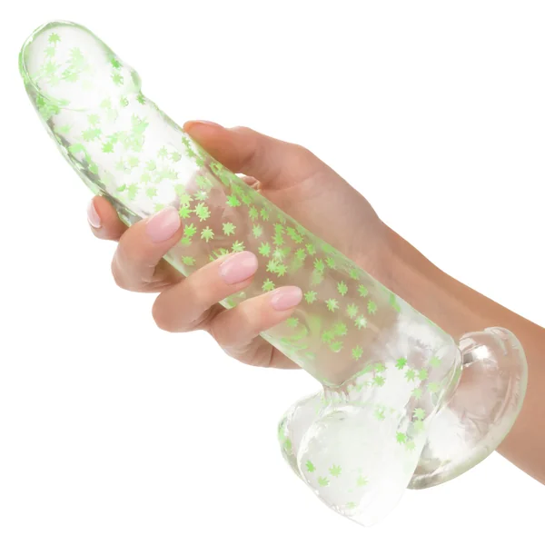 Naughty Bits I Leaf Dick Glow in the Dark Suction Cup Dildo