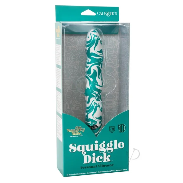 Naughty Bits Squiggle Dick Vibrator - Multicolor