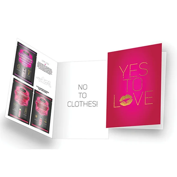 Naughty Notes Greeting Card Yes To Love With Lubricants