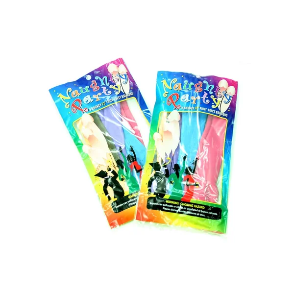 NAUGHTY PARTY BALLOONS PENIS 8 PK Bachelorette Party Supplies