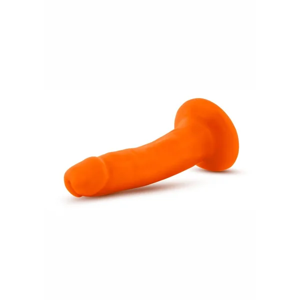 Neo Dual Density Realistic Cock Orange 6 Inch