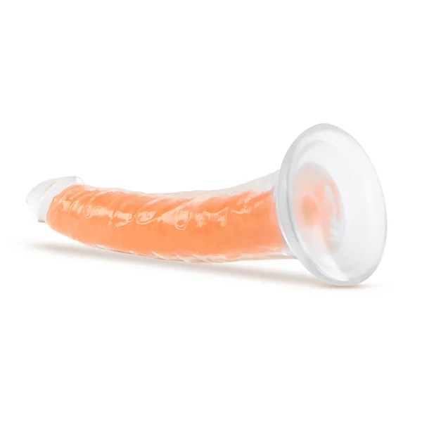 Neo Elite Glow in the Dark – Lavo – 7 Inch Silicone Dual Density Dildo – Neon Orange
