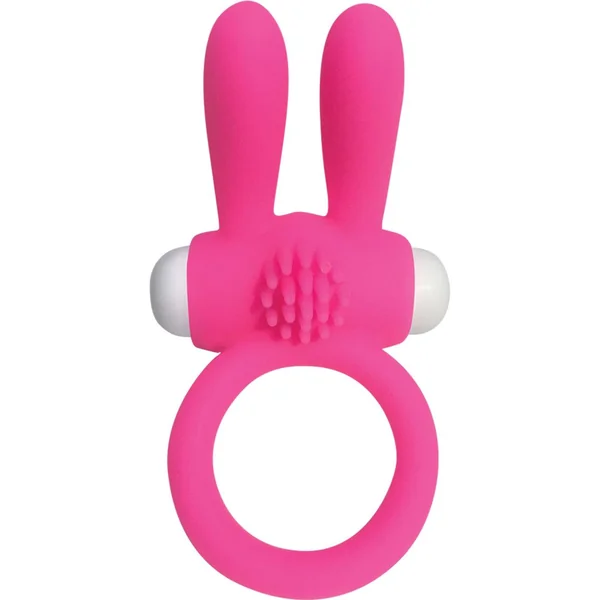 Neon Silicone Rabbit Ring Waterproof Pink