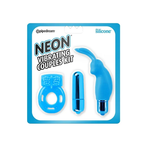 Neon Silicone Vibrating Couples (3 Piece Kit)