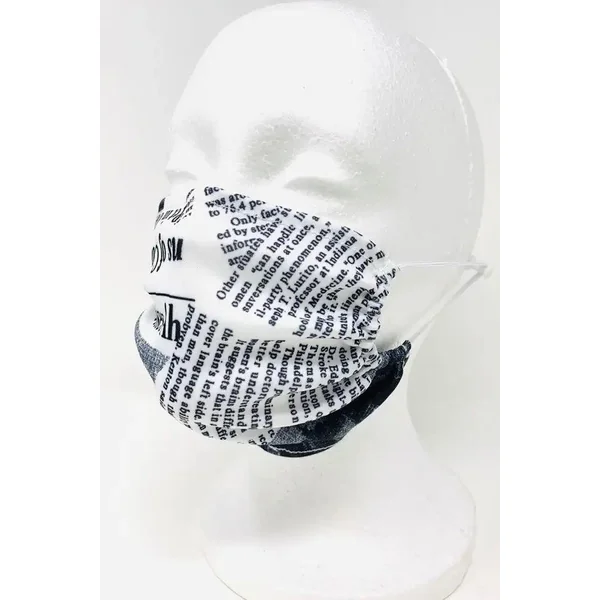 Newspaper Print Reusable Face Mask