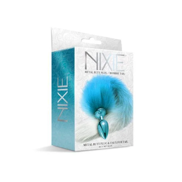 Nixie Metal Plug W/ Ombre Tail Medium Blue Metallic
