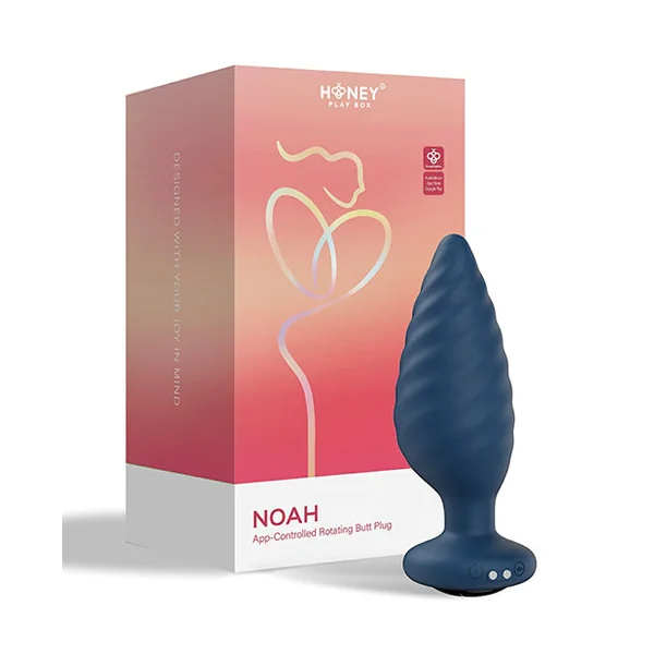 Noah App-Controlled Rotating Butt Plug - Navy Blue