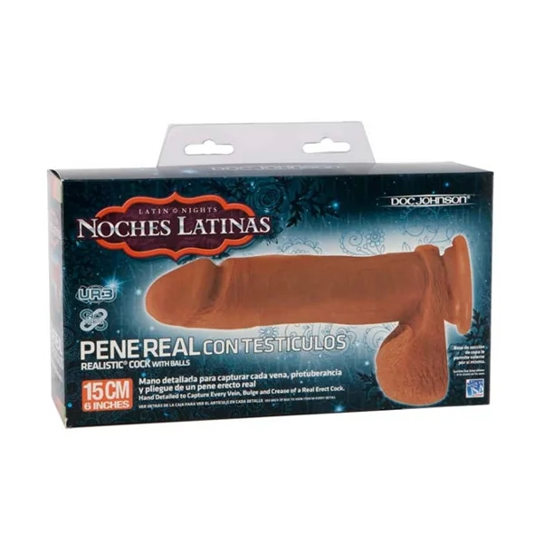 Noches Latinas Ultraskyn Pene Real Con Testiculos - 6 Inch