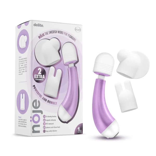 Noje By Blush® | Delite Wisteria 10 Function Vibrating Massage Wand Kit