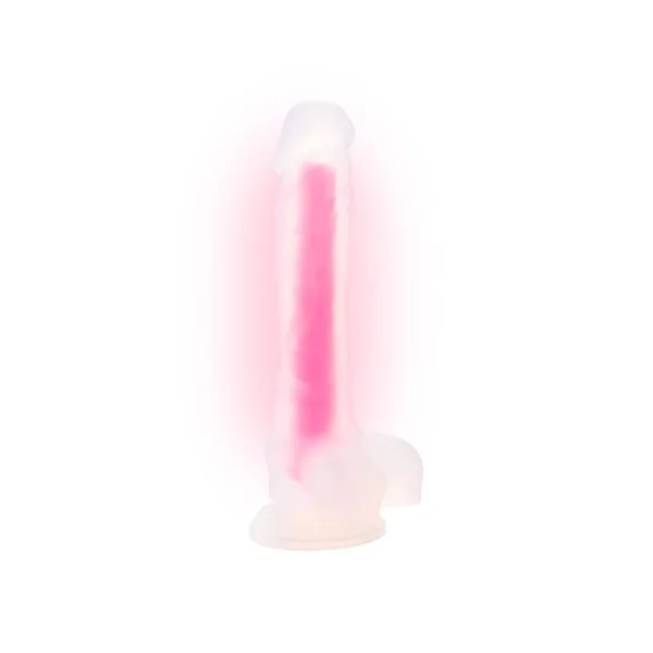 Nood Colours – Glow in the Dark Dildo – 8.3 Inch – Pink