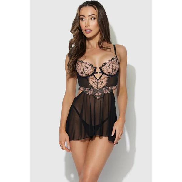 Nova Blacklight Babydoll Set