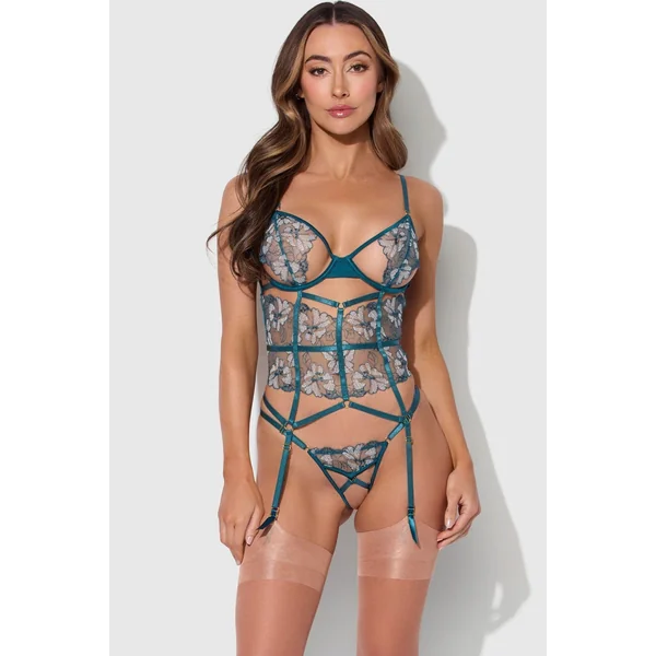 Nova Blacklight Bustier Set