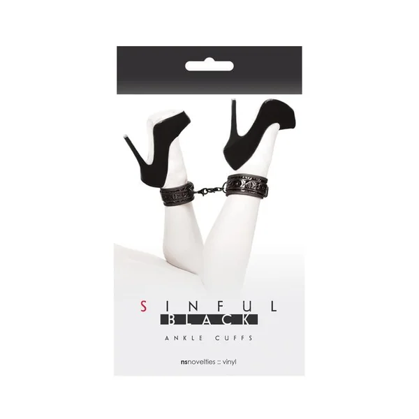 NS Novelties Sinful Ankle Cuffs Black
