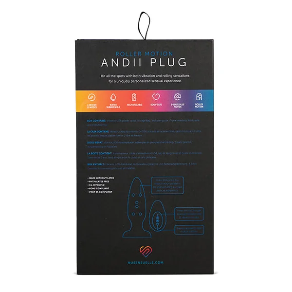 Nu Sensuelle Andii Vertical Roller Motion Butt Plug - Ultra Violet