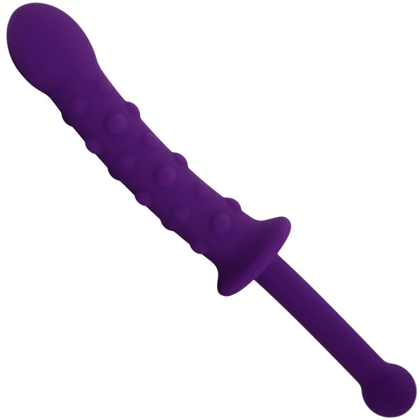 Nubby Silicone Anal Dildo With Handle