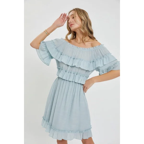 Off Shoulder Ruffle Dress