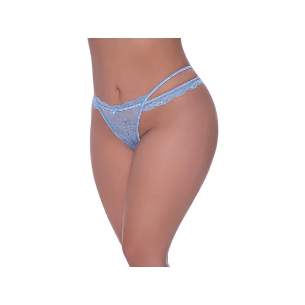 Ooh La Lace Cross Strap Split Crotch Tanga