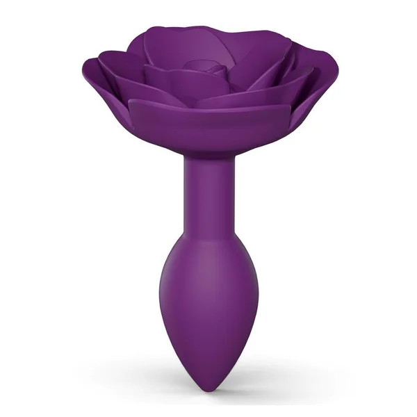 Open Roses Silicone Anal Plug – Small – Purple Rain