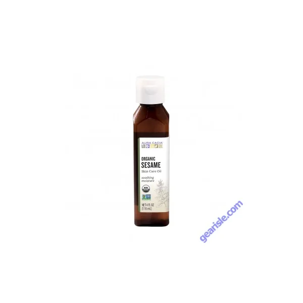 Organic Sesame Skin Care Oil Soothing Moisture Aura Cacia 4 fl oz