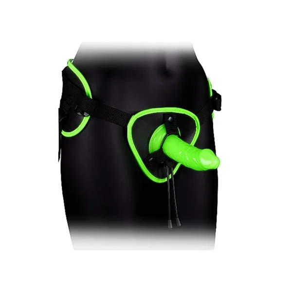Ouch by Shots Toys - Glow - Strap-on Harness & Dildo Set - Glow in the Dark