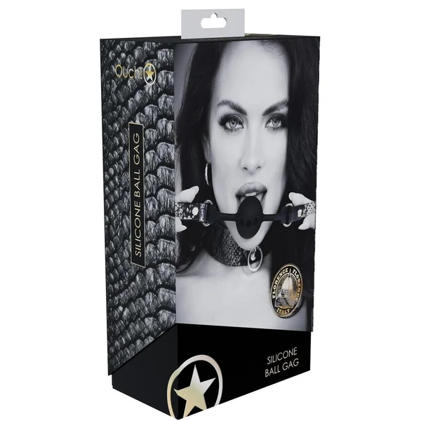 Ouch! Florence Collection Silicone Ball Gag - Black