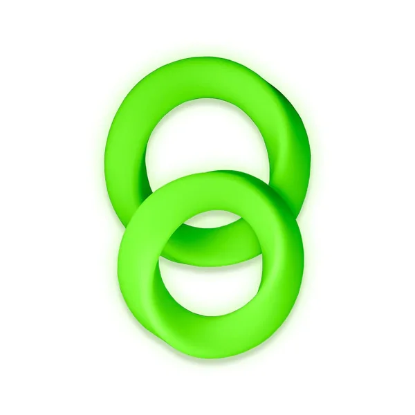 Ouch! Glow 2-piece Cock Ring Set - Glow In The Dark - Green