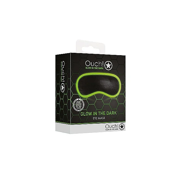 Ouch! Glow in the Dark Eye Mask Black/Neon Green
