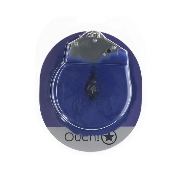 Ouch! Heavy-duty Fluffy Handcuffs - Navy