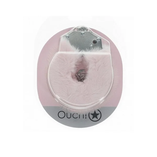 Ouch! Heavy-Duty Fluffy Handcuffs - Powder Pink