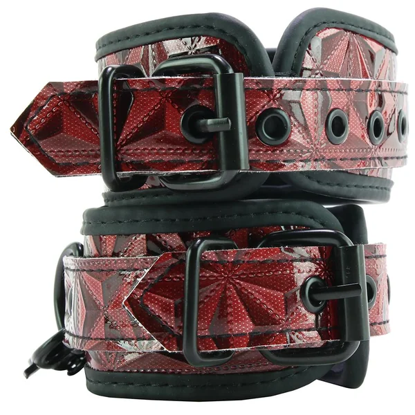 Ouch Luxury Hand Cuffs Burgundy Restraint