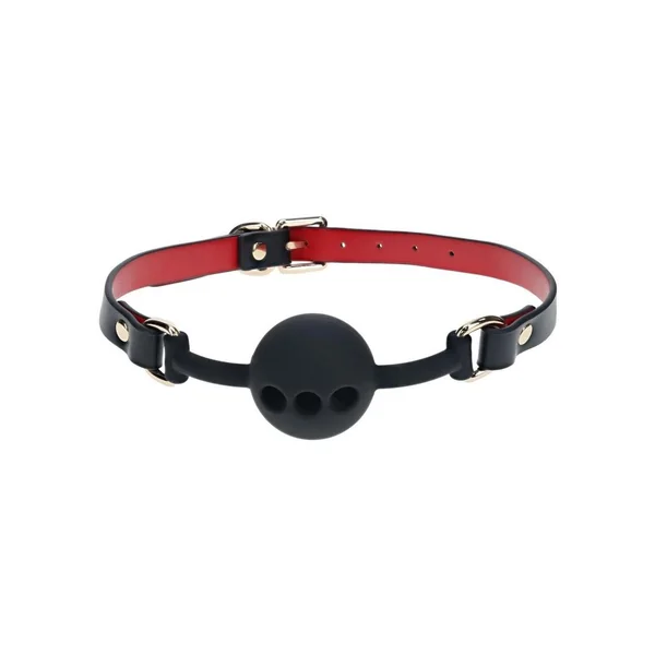 Ouch! Milan Collection Silicone Ball Gag – Black/Red