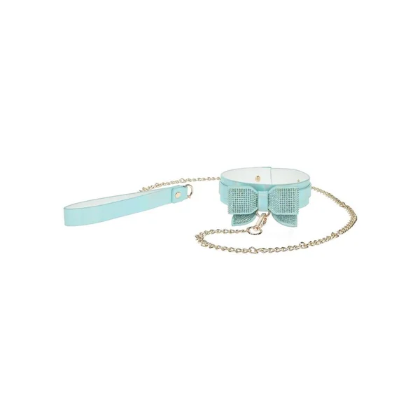 Ouch! Paris Collection Collar with Leash – Blue
