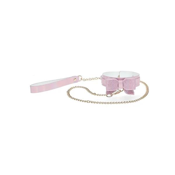 Ouch! Paris Collection Collar with Leash – Pink