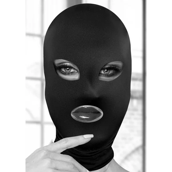 Ouch! Subversion Mask with Open Mouth and Eyes – Black