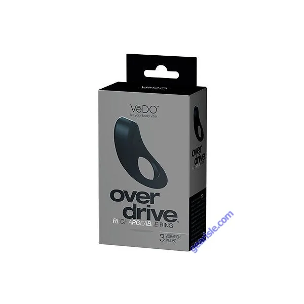 Overdrive Rechargeable Black Ring 3 Vibration Modes