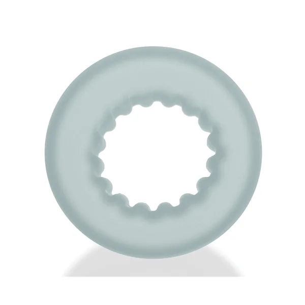 Oxballs Axis Rib Griphold Cockring - Clear Ice