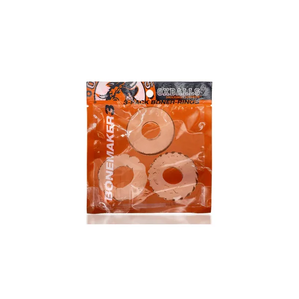 OxBalls Bonemaker 3-Pack Boner Cockring Kit FLEXtpr, Clear