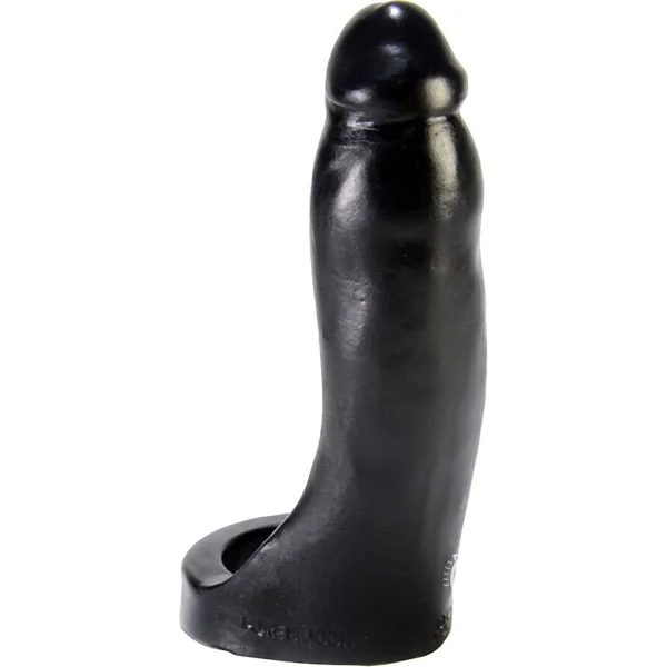 Oxballs Penetrator Silicone Cock Ring Dildo 7in - Black