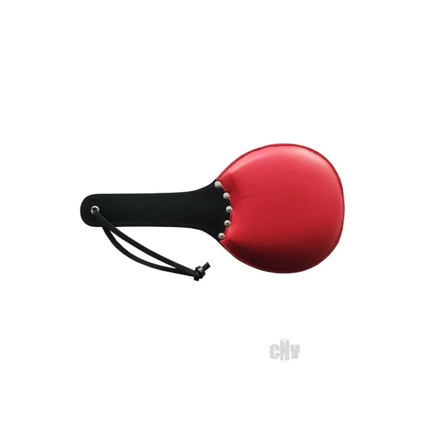Padded Leather Ping Pong Paddle Rd/blk