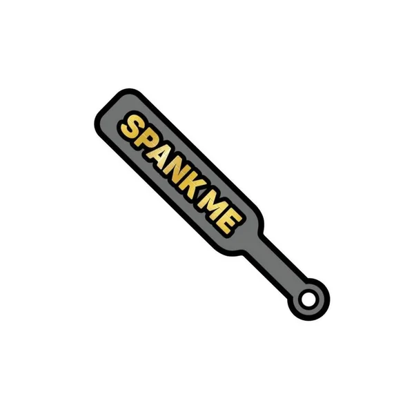 Paddle Spank Me Enamel Pin – Yellow/Grey