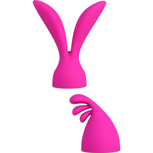 PalmPleasure Silicone Massager Head Attachment (2 Per Pack) – Pink