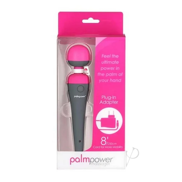 PalmPower Body Silicone Wand Massager - Gray/Pink