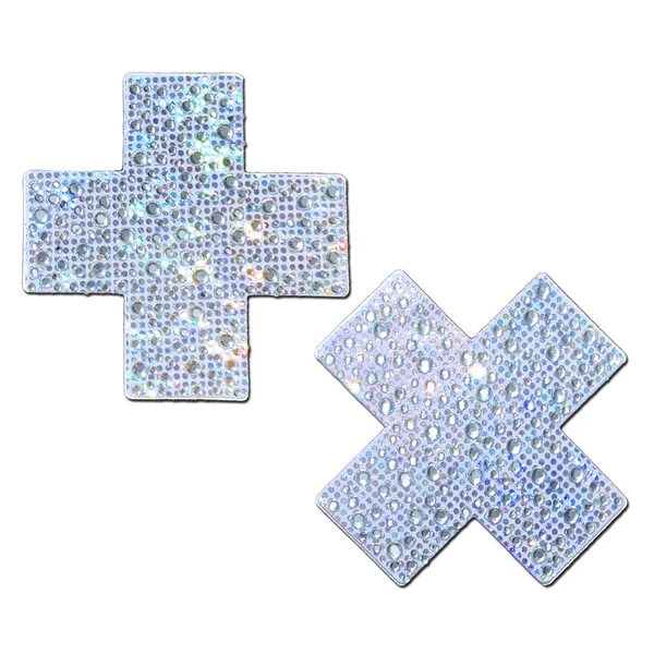 Pastease Crystal Cross Nipple Pasties
