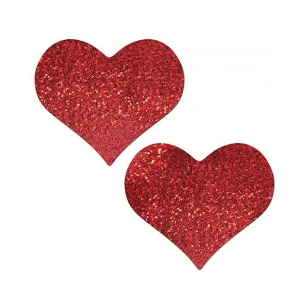 Pastease Heart Glitter Red Fuller Coverage
