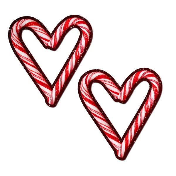 Pastease Holiday Candy Cane Heart - Red/white O/s
