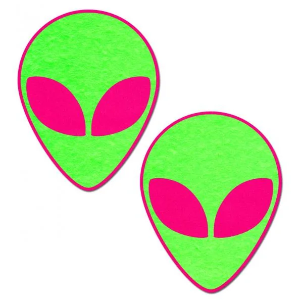 Pastease Neon Glowing Green Alien On Neon Pink