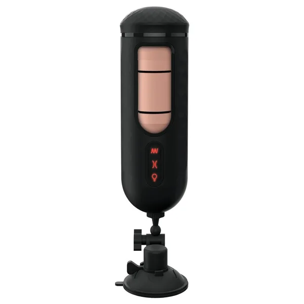PDX Elite Rechargeable Vibrating Mega Milker Masturbator – Pussy – Vanilla/Black
